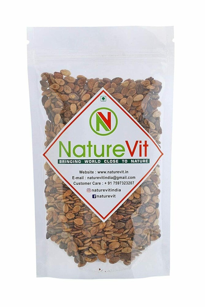 NatureVit Whole Watermelon Seeds | Tarbooj Beej | Watermelon Seeds with Skin