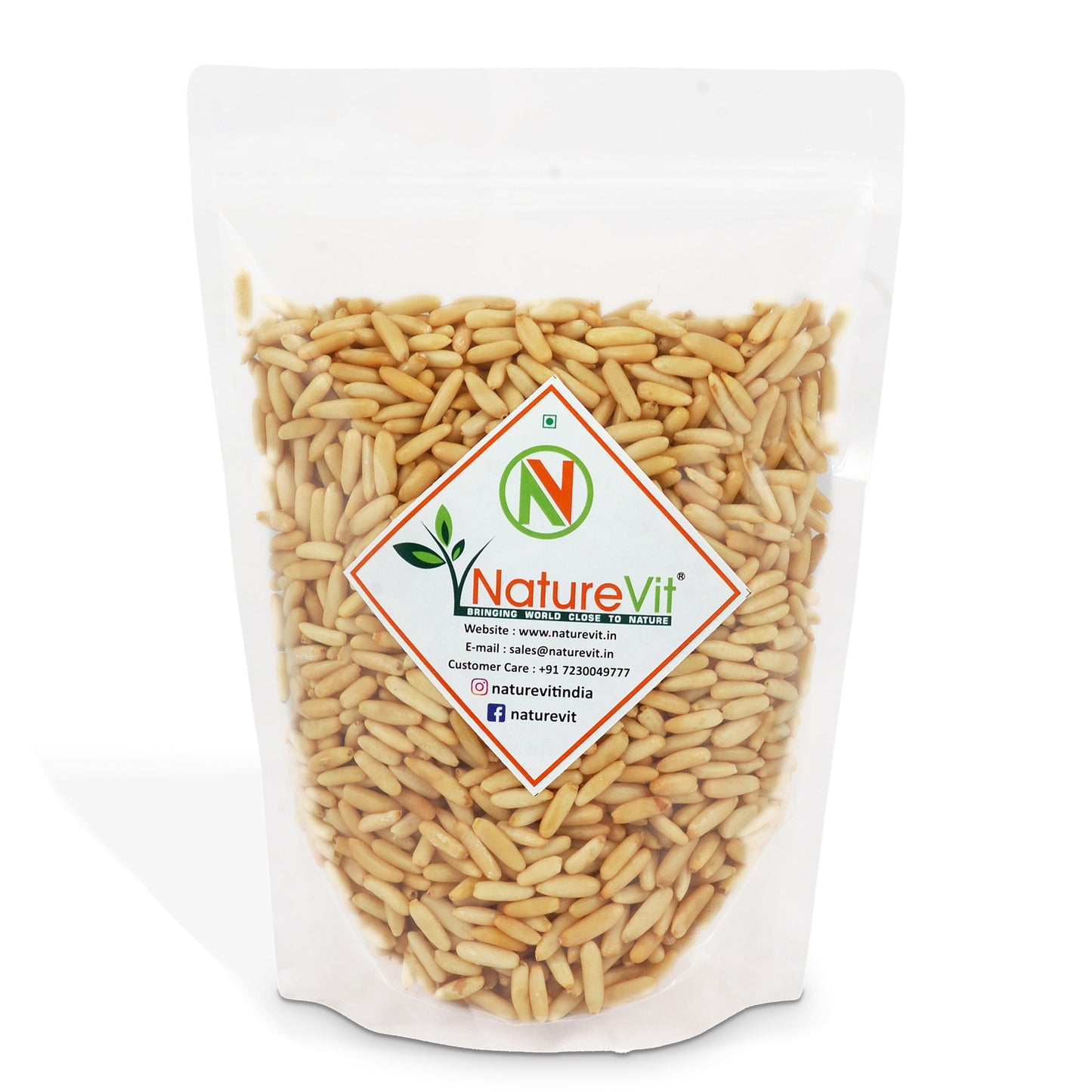 NatureVit Pine Nuts Kernels ā Premium Chilgoza Giri, Shell-Free & Jumbo Size