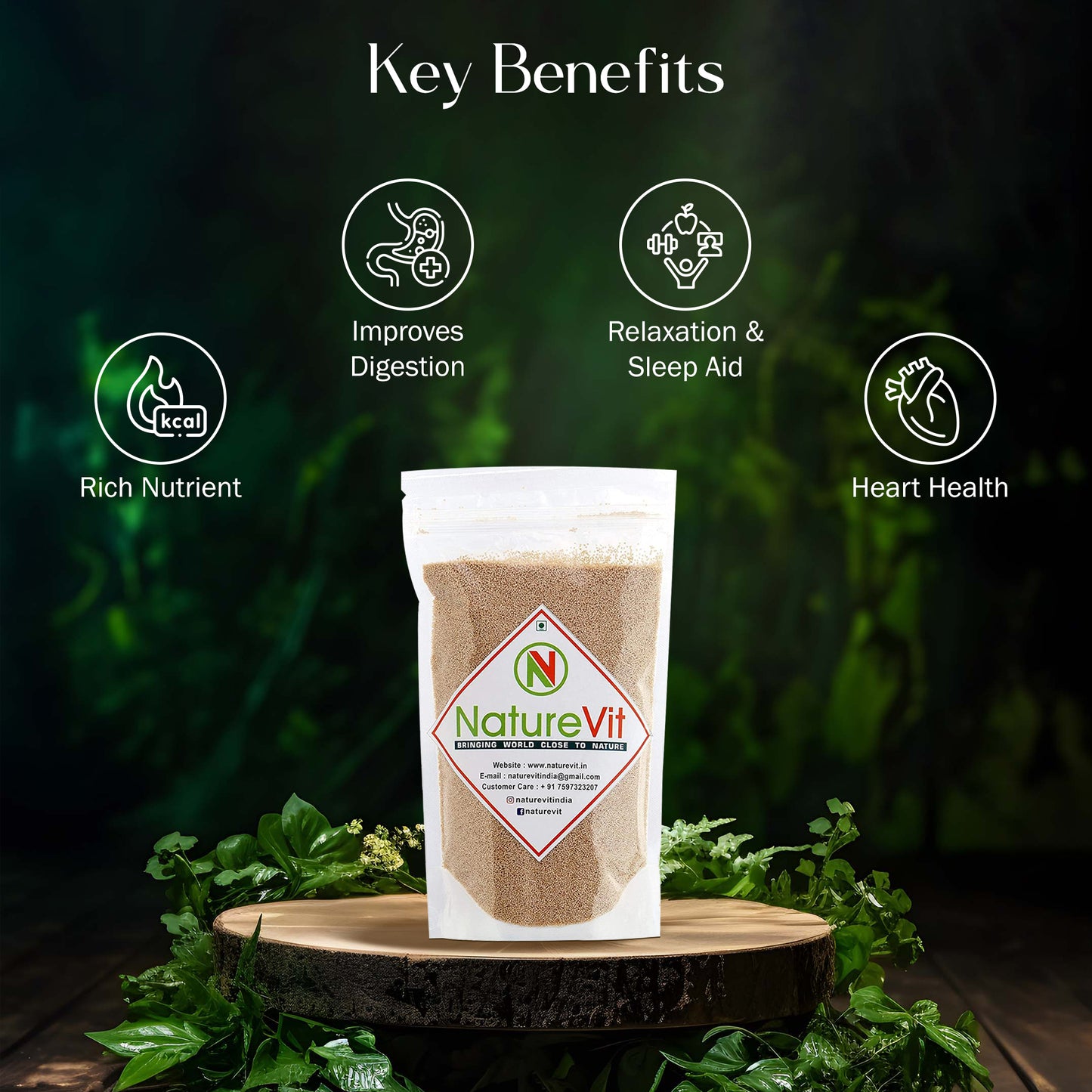 NatureVit White Khus Khus Seeds | Pure & Premium | Poppy Seeds | Rich in Calcium, Fiber & Healthy Fats