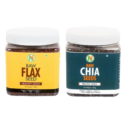 NatureVit Chia Seeds and Flax Seeds Combo