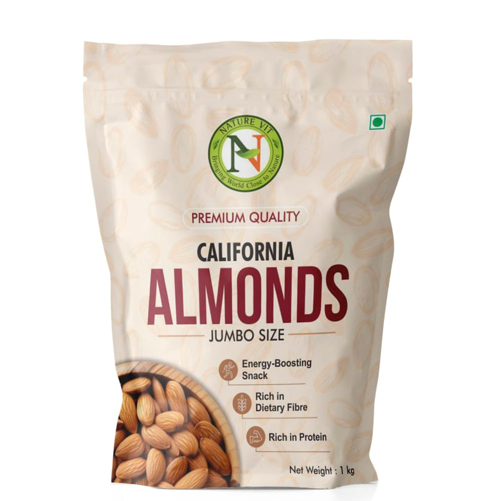 NatureVit Jumbo California Almonds | Big Size Badaam | 100% Natural Cr ...
