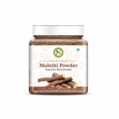NatureVit Mulethi Powder | Yashtimadhu / Licorice Root Powder for Face, Hair & Eating | Edible | Natural & Preservative-Free
