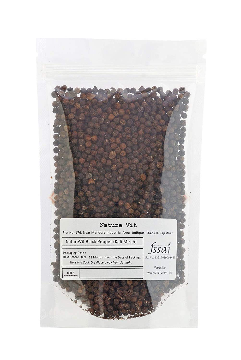 NatureVit Black Pepper [Bold & Pure Kali Mirchi]