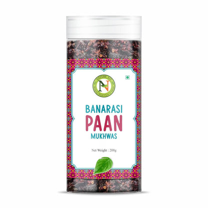 NatureVit Banarasi Paan Mouth Freshener | Sweet Banarasi Meetha Paan Mix with Gulkand, Betel Leaf & Fennel