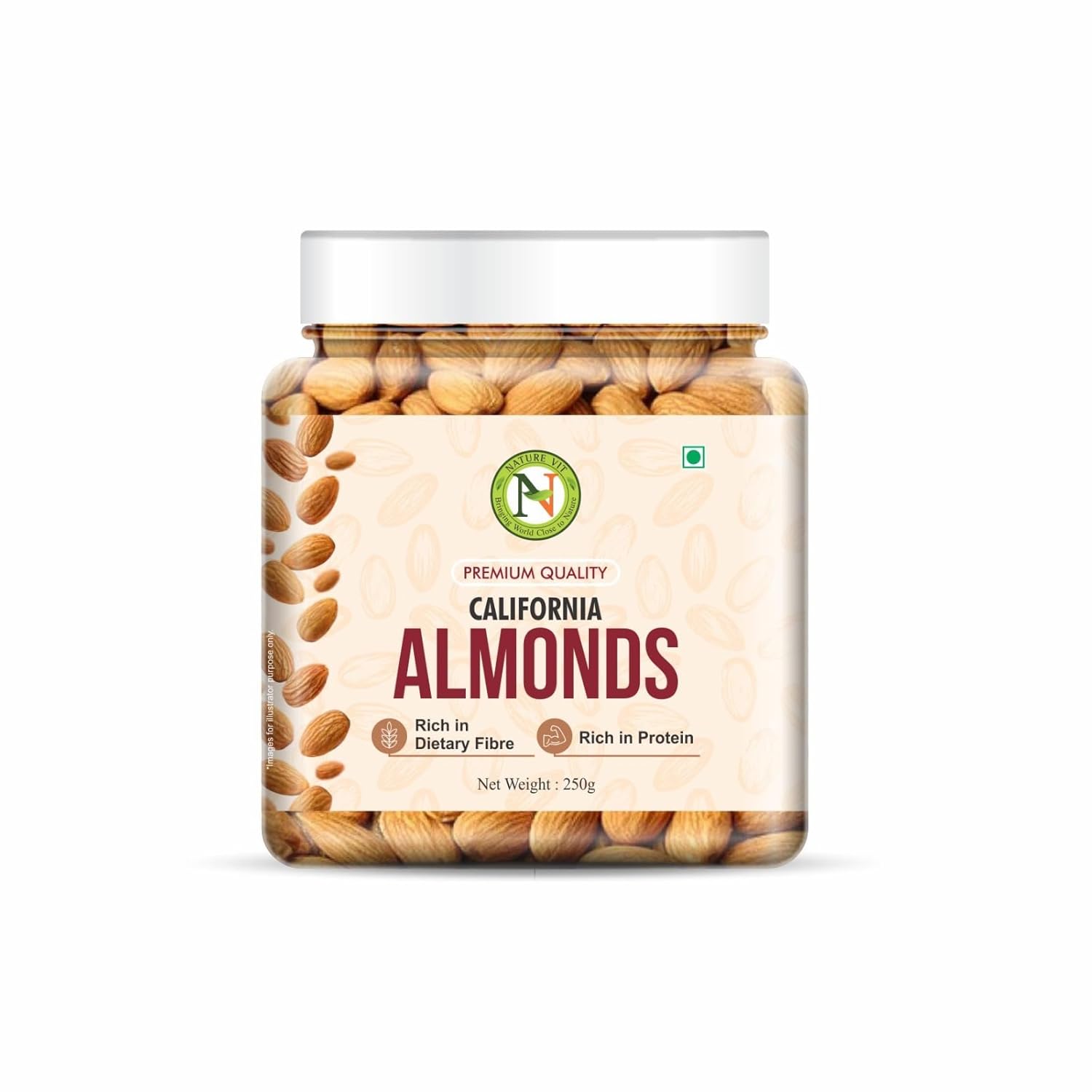 NatureVit Almond & Cashew Nuts Combo  | Premium Roasted Almonds & Cashews | Healthy Dry Fruits