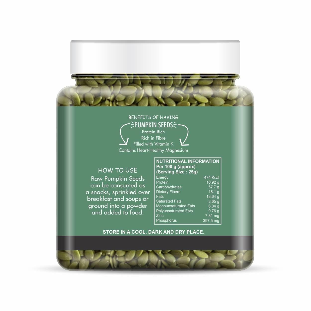 NatureVit Pumpkin and Sunflower Seeds Combo (Pumpkin Seed - 250g Sunflower Seed - 250g) | Protein & Fibre Rich | Food For Immunity Booster | Diet Food