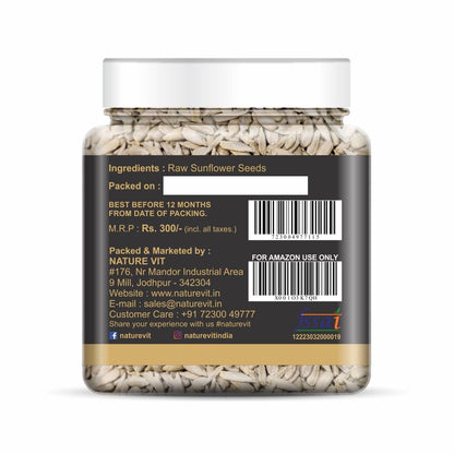 NatureVit Pumpkin and Sunflower Seeds Combo (Pumpkin Seed - 250g Sunflower Seed - 250g) | Protein & Fibre Rich | Food For Immunity Booster | Diet Food