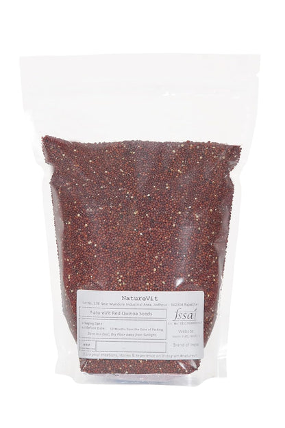 NatureVit Red Quinoa Seeds| Gluten-Free Superfood | High in Protein & Fiber | Vegan, Low GI, Whole Grain