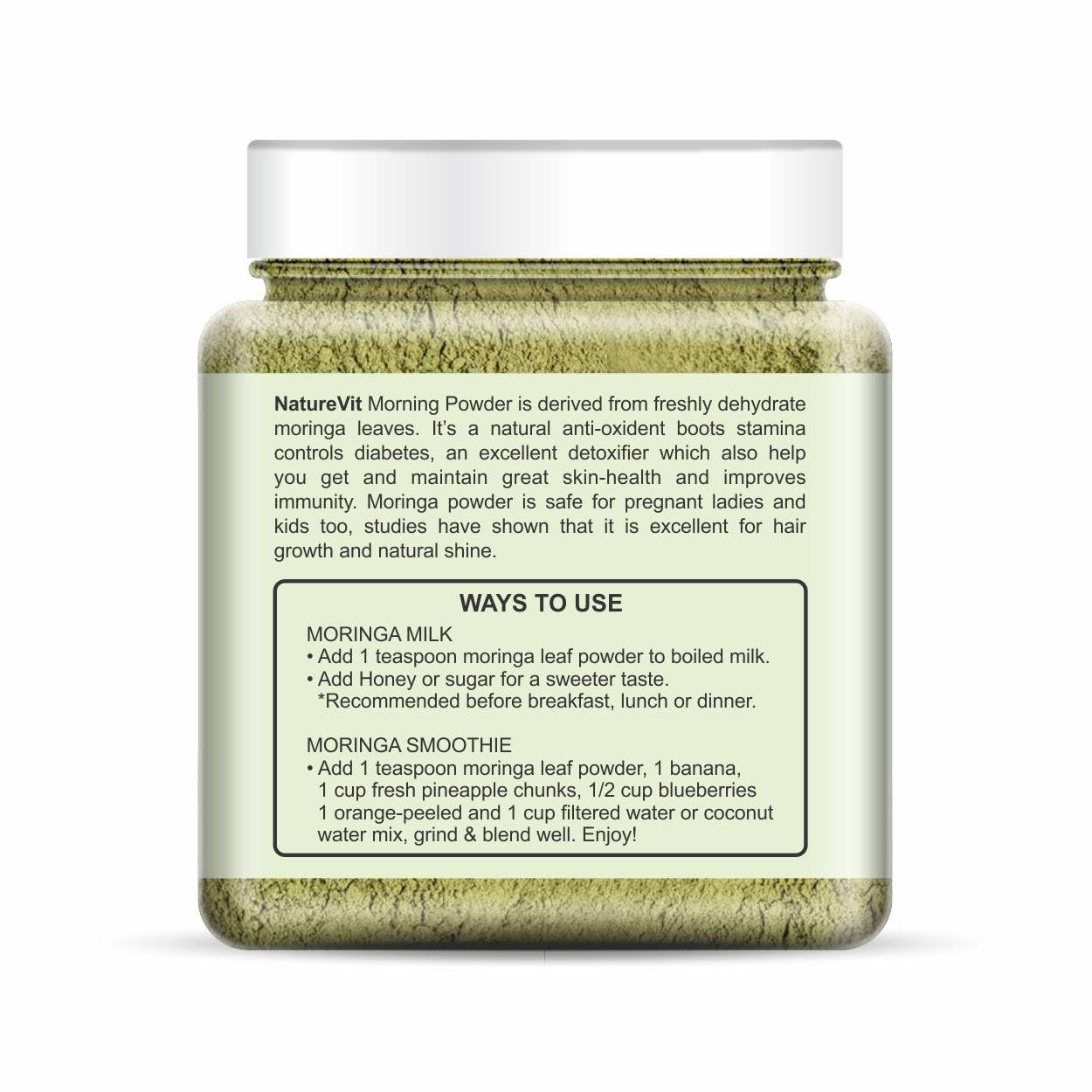 NatureVit Moringa Powder | Ayurvedic Herbal Supplement for Energy & Immunity