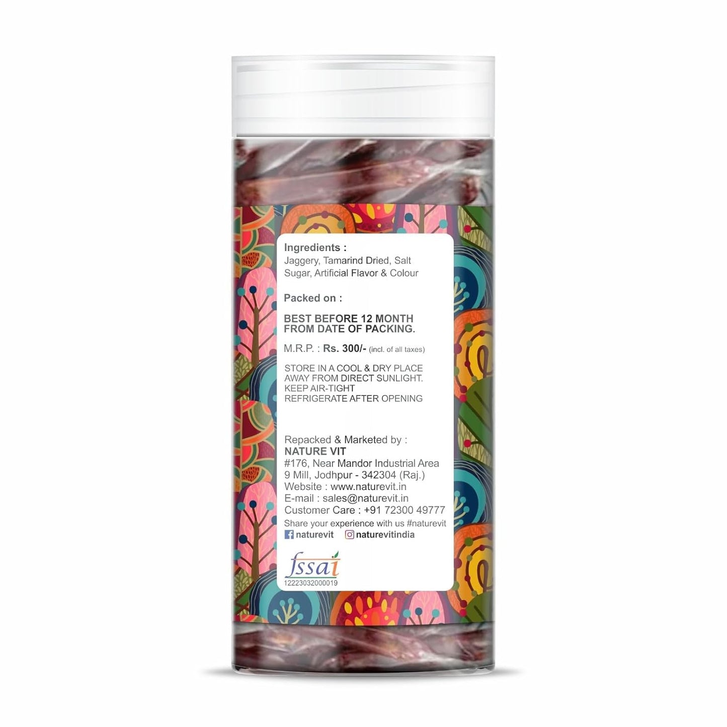 NatureVit Imli Candy Sticks – Khatti Meethi Tamarind Stick Candy | Sweet & Sour Mouth Freshener | Tangy Digestive Treat