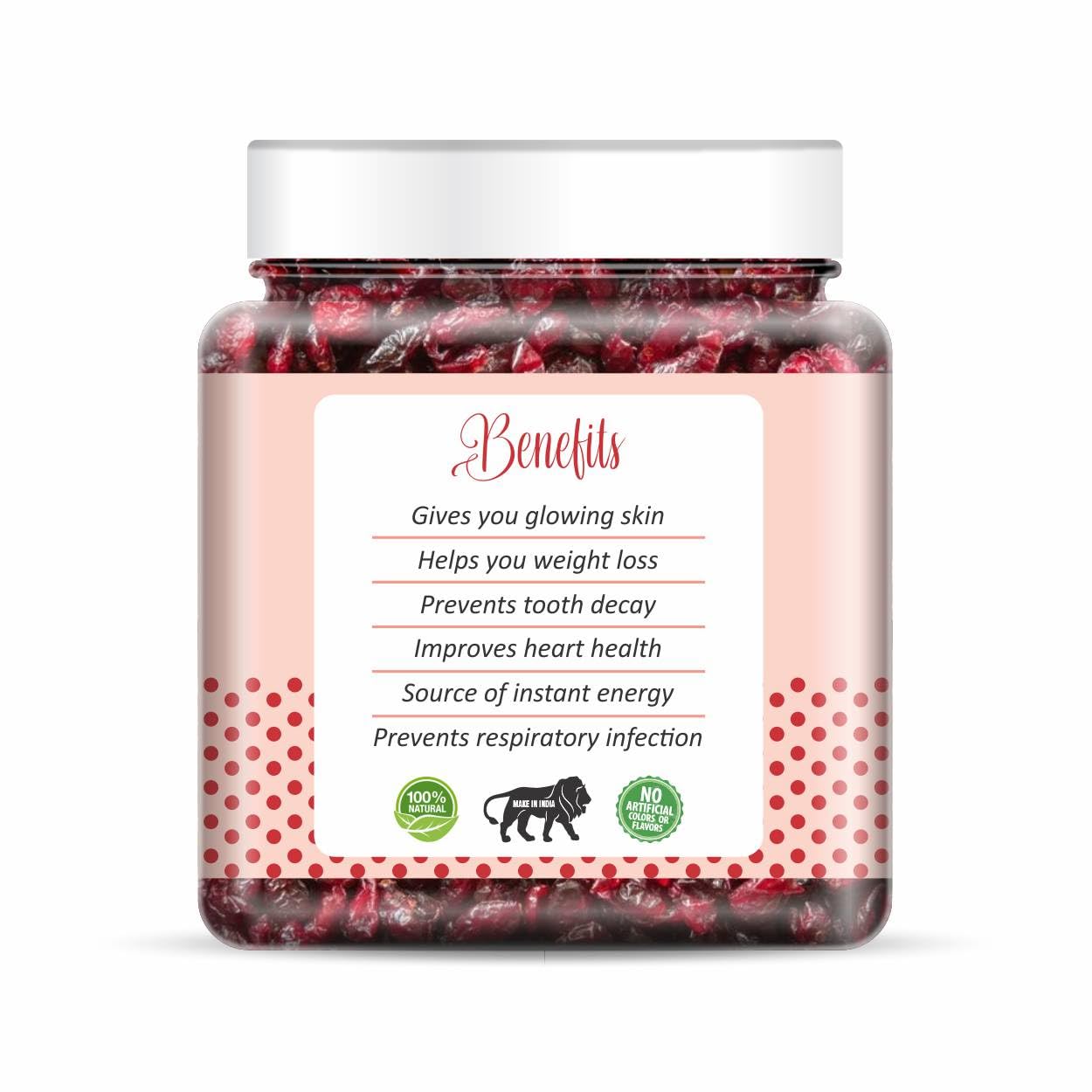 NatureVit Dried Cranberry Slice | Dried Cranberries | Gently Sweetened
