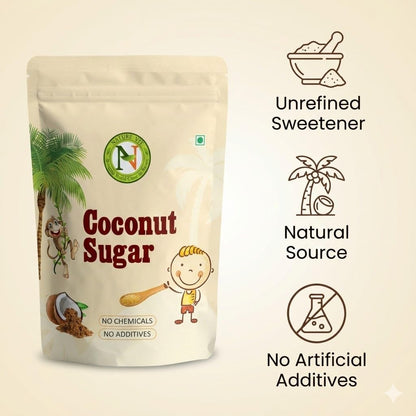 NatureVit Coconut Sugar  – Unrefined, Natural Sweetener, Gluten-Free