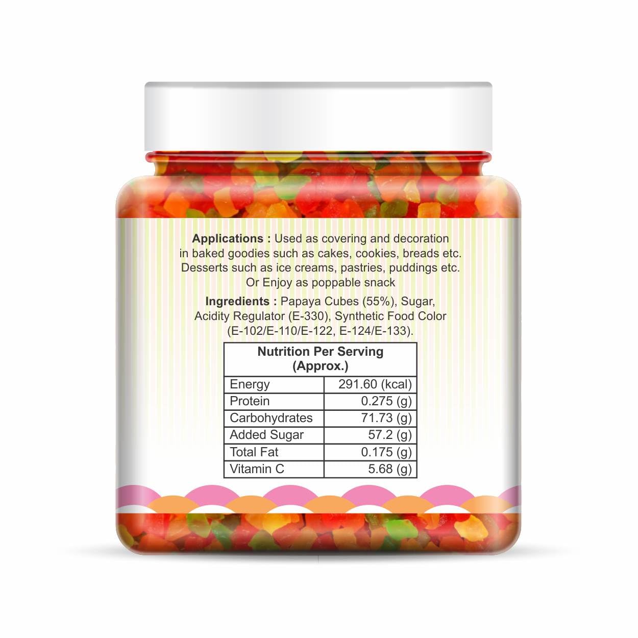 NatureVit Cherry Tutti Frutti | Vibrant Cake & Dessert Topping | Ideal for Ice Cream, Cookies & Pastries