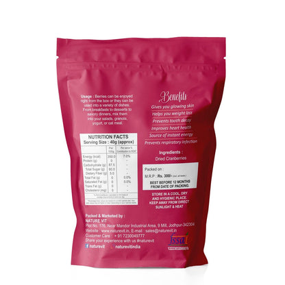 NatureVit Dried Cranberry Slice | Dried Cranberries | Gently Sweetened