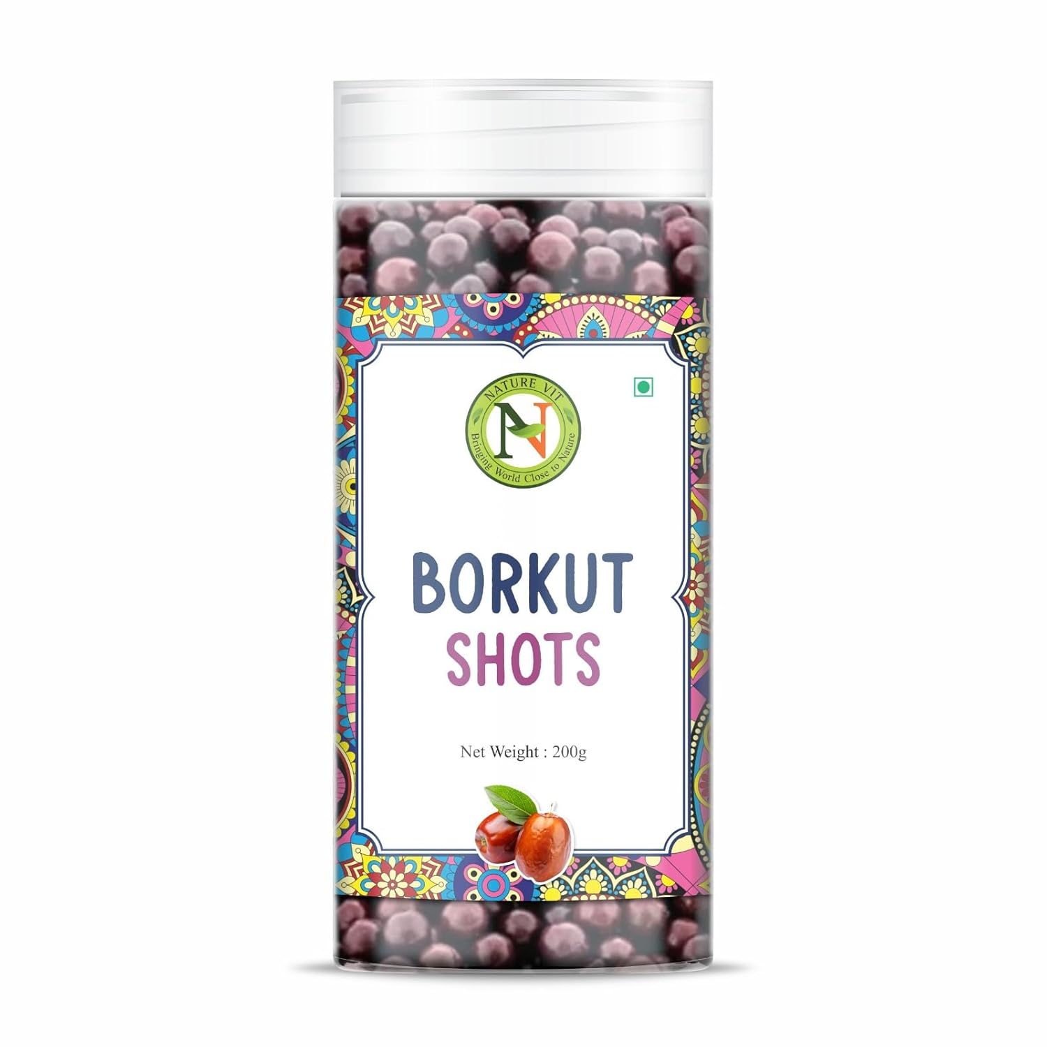 NatureVit Borkut Shot Candy – Sweet-Tangy Jujube (Ber) Goli/Ber Shot Mouth Freshener & Digestive Treat | Vegetarian