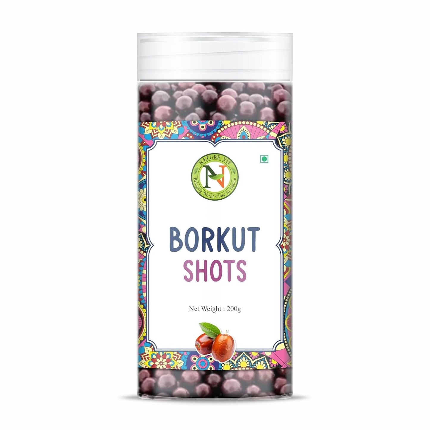 NatureVit Borkut Shot Candy – Sweet-Tangy Jujube (Ber) Goli/Ber Shot Mouth Freshener & Digestive Treat | Vegetarian