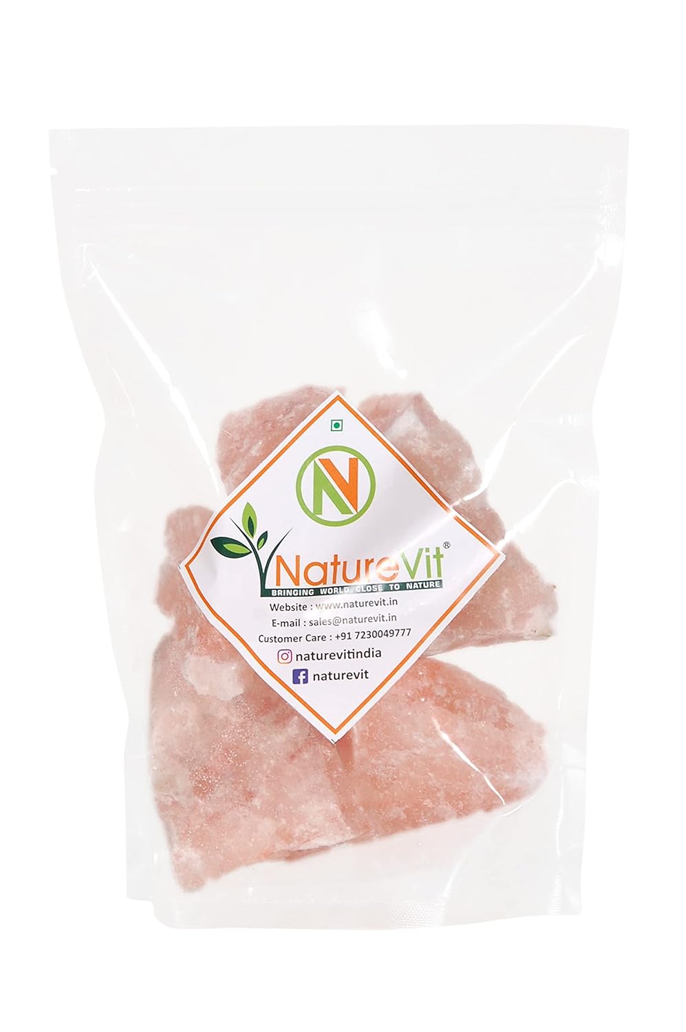 NatureVit Whole Pink Rock Salt – Himalayan Pink Salt Chunks for Cooking & Wellness