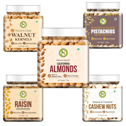 NatureVit Mixed Dry Fruits Combo Pack, 1.2 Kg