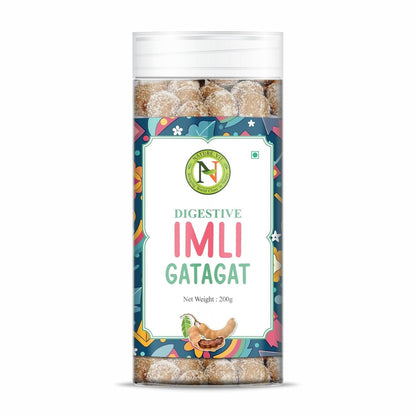 NatureVit Imli Gatagat Candy – Sweet & Sour Tamarind Churan Goli | Khatti-Meethi Mouth Freshener & Digestive Treat | Vegetarian