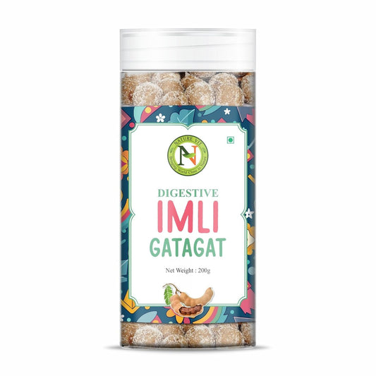 NatureVit Imli Gatagat Candy – Sweet & Sour Tamarind Churan Goli | Khatti-Meethi Mouth Freshener & Digestive Treat | Vegetarian