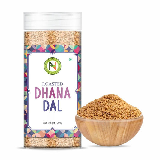 NatureVit Roasted Dhana Dal Mukhwas – Premium Split Coriander Seeds Mouth Freshener
