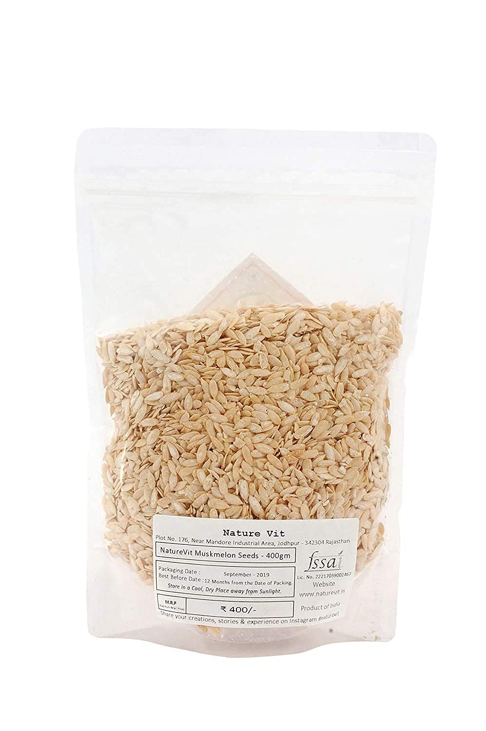 NatureVit Muskmelon Seeds – Premium Kharbooj Magaj for Nutrition & Culinary Use