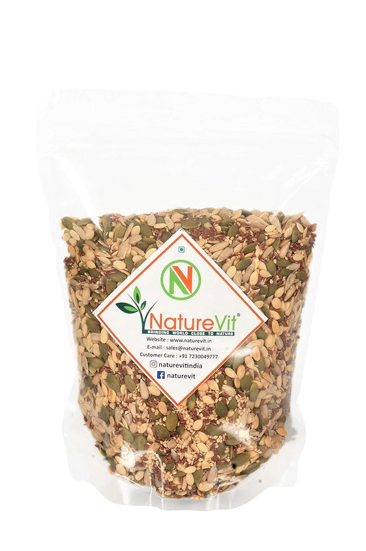 NatureVit 5-in-1 Raw Mix Seeds  – Healthy Vegan Superfood Snack
