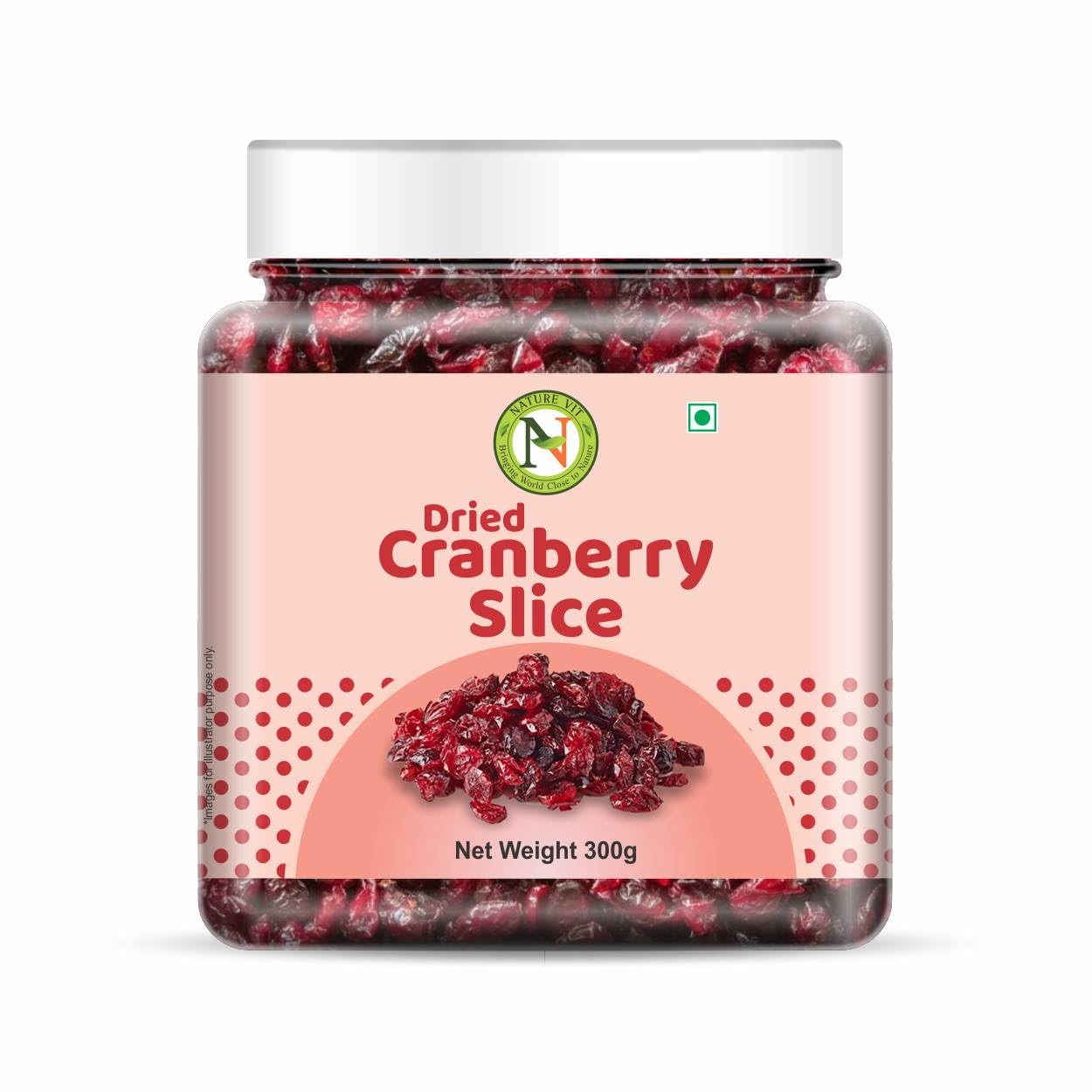 NatureVit Dried Cranberry Slice | Dried Cranberries | Gently Sweetened
