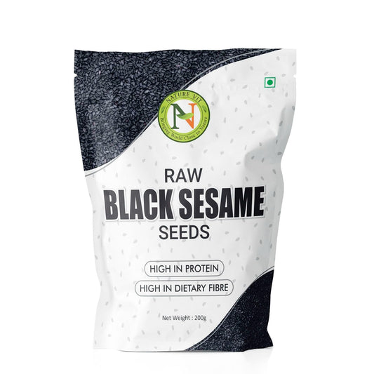 NatureVit Natural Black Sesame Seeds | Kaale Til | Premium Quality Indian Spice | Rich in Calcium, Iron & Fiber
