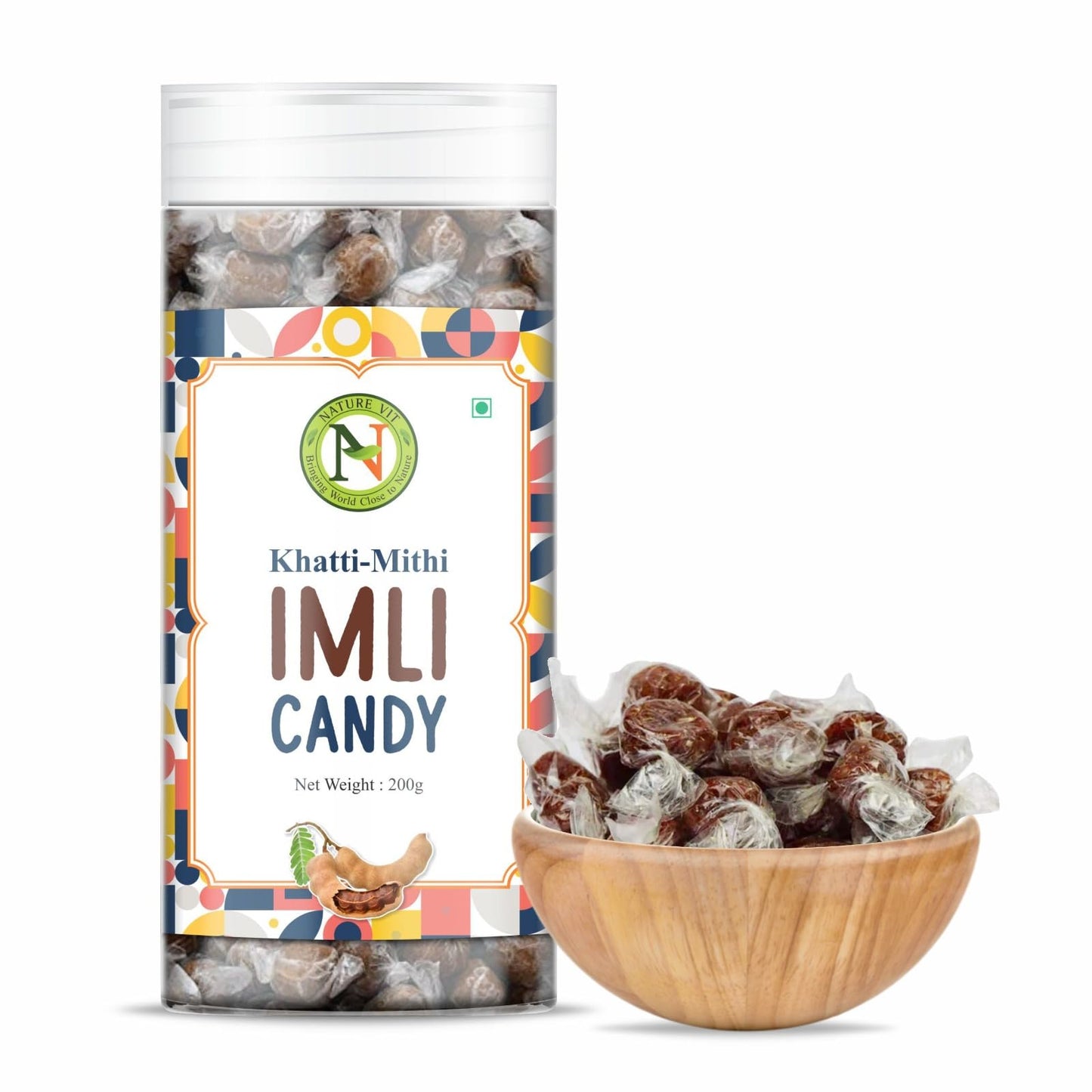 NatureVit Imli Candy | Khatti Meethi Imly, Chulbuli Emli Tamarind Twist Candy, Twisted Emly | Tamarind Candy Soft Chewy Digestive Treat