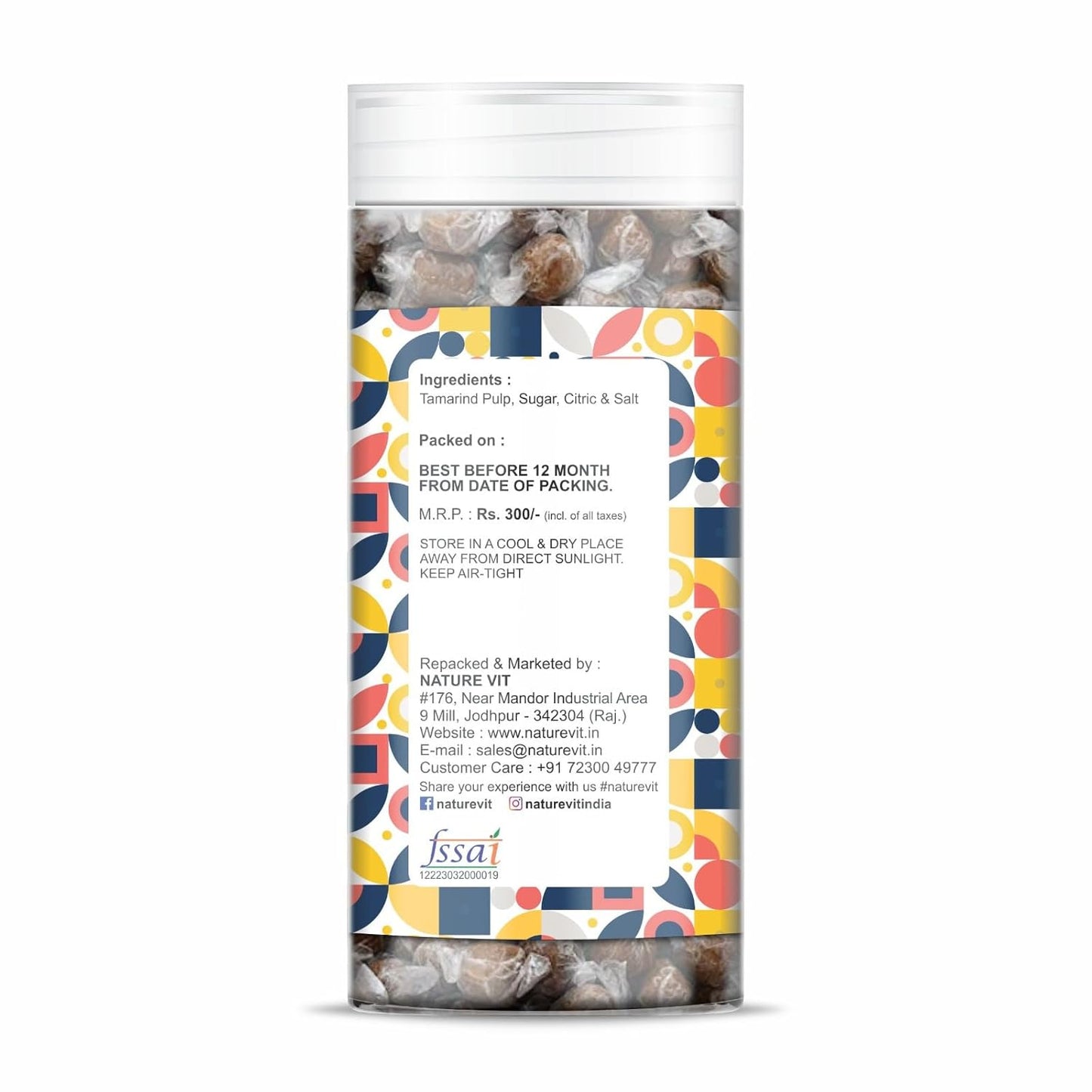 NatureVit Imli Candy | Khatti Meethi Imly, Chulbuli Emli Tamarind Twist Candy, Twisted Emly | Tamarind Candy Soft Chewy Digestive Treat