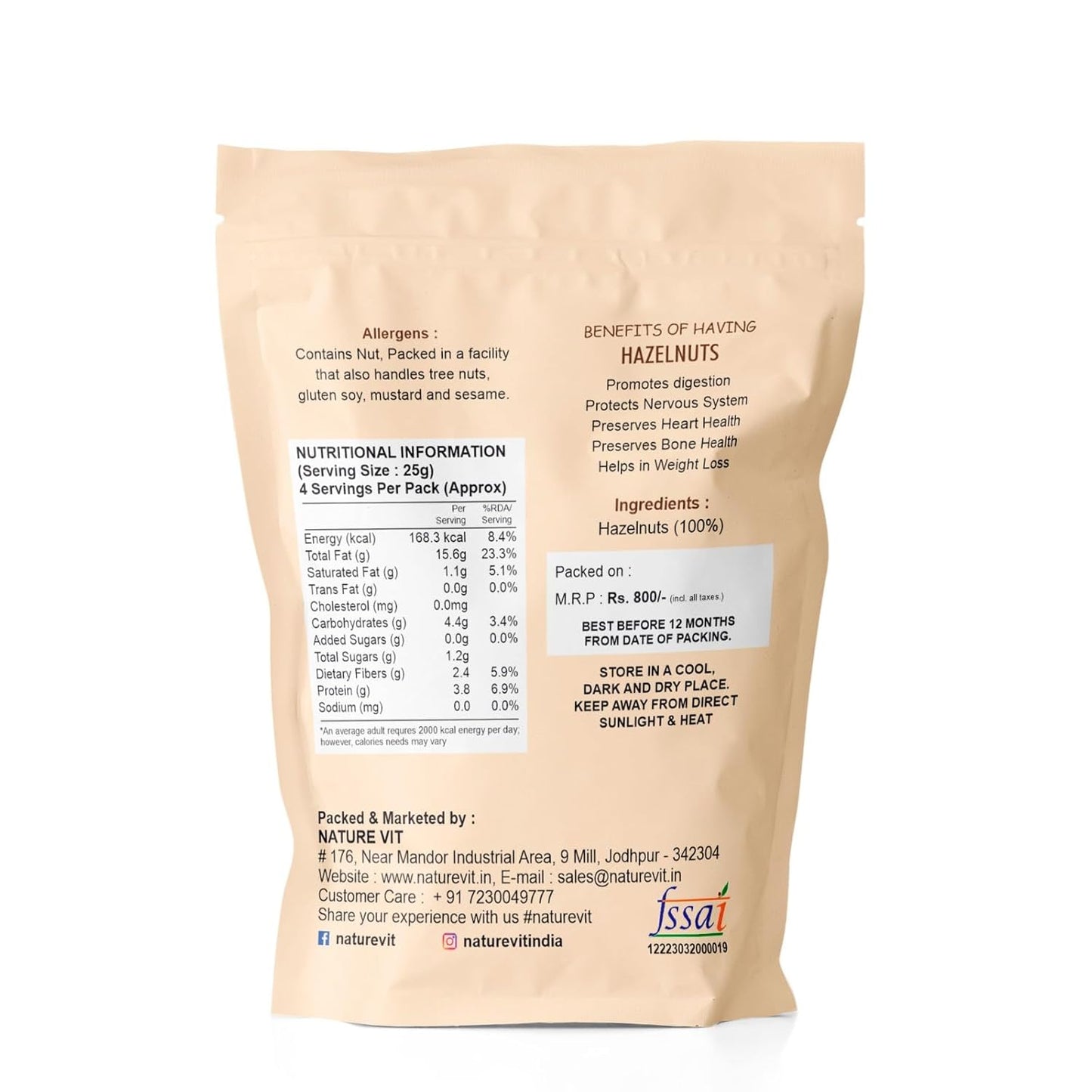 NatureVit Turkish Hazelnuts