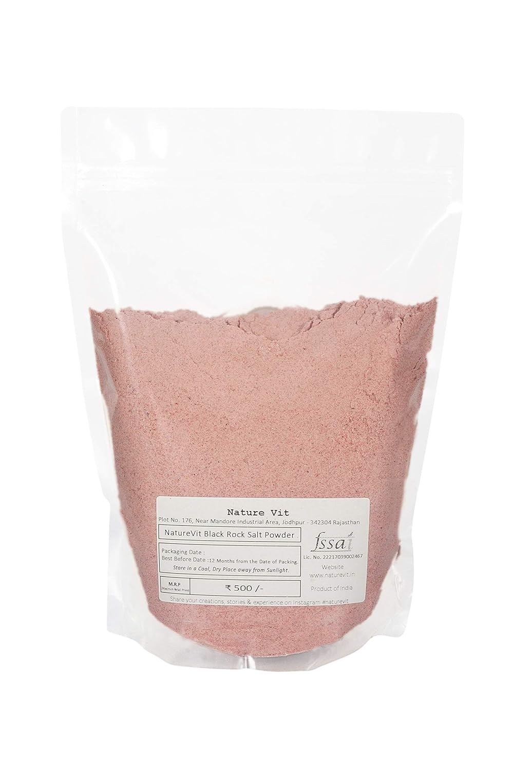 NatureVit Black Rock Salt Powder (Kala Namak)