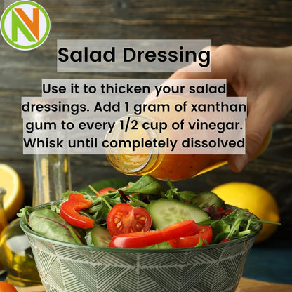 NatureVit Xanthan Gum Powder | Food-Grade Stabilizer & Thickener | Ideal for Gluten-Free Baking, Sauces & Dressings