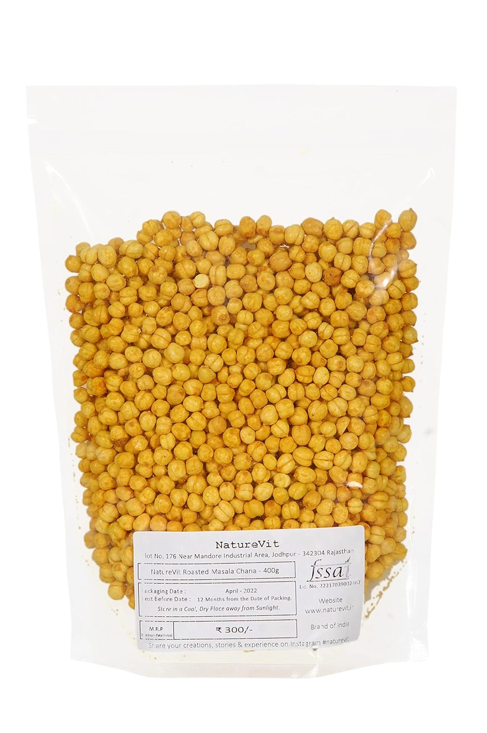 NatureVit Roasted Masala Desi Chana – Healthy Indian Snack