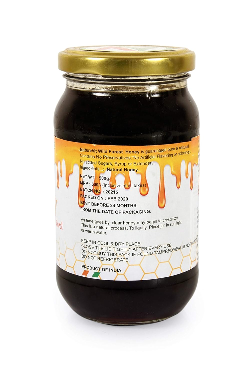 Nature Vit Wild Forest Honey | 100% Pure, Natural & Unprocessed | Raw Honey from Natural Beehives | Immunity Booster & Energy Enhancer