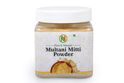 NatureVit Multani Mitti Powder For Face | Skin And Hair | Fuller's Earth | Bentonite Clay | 100% Pure & Naturally | Skin Face Clays