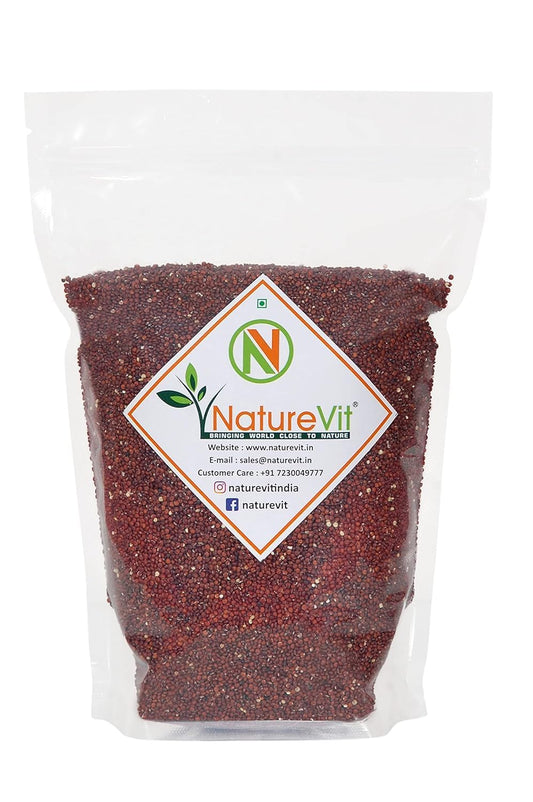 NatureVit Red Quinoa Seeds| Gluten-Free Superfood | High in Protein & Fiber | Vegan, Low GI, Whole Grain