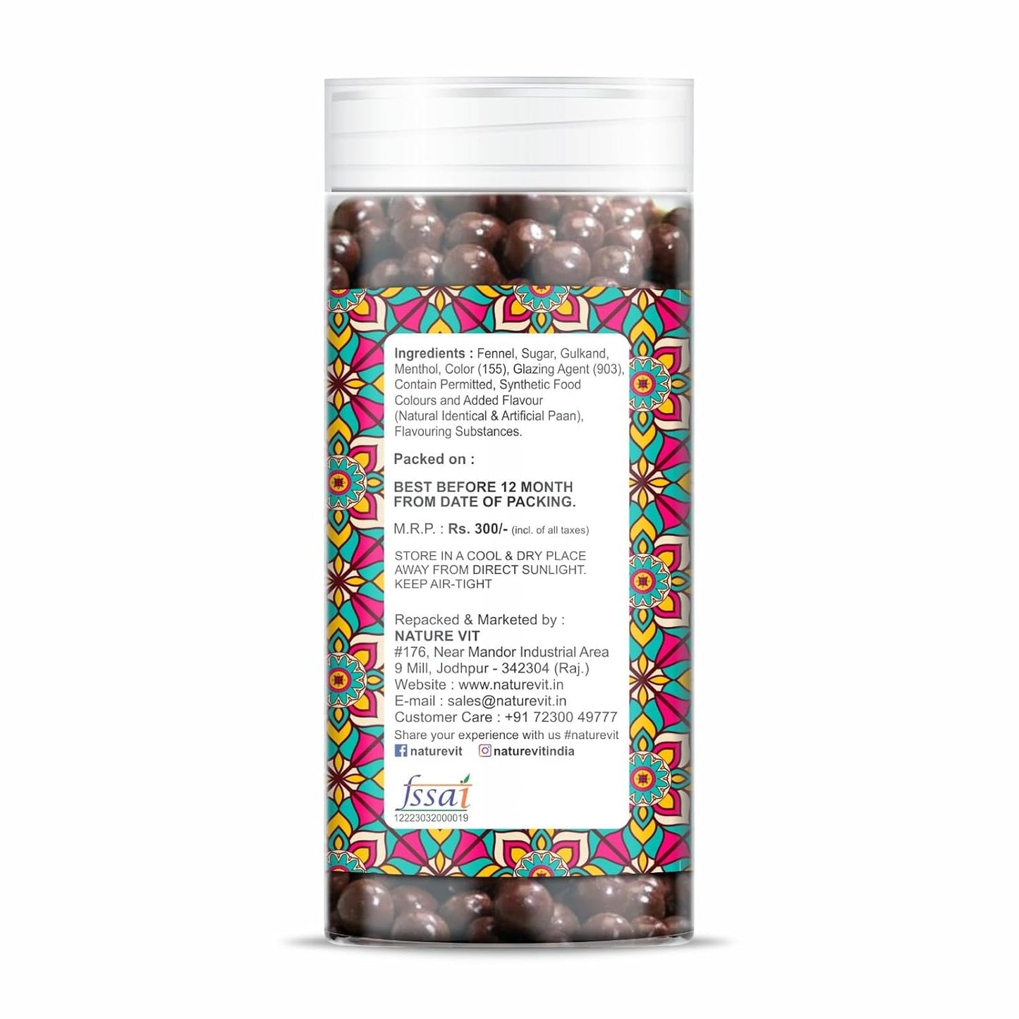 Naturevit Paan Shot | Strong Paan Flavour Candy with Betel Leaf, Gulkand & Spices | Mouth Freshener Candy for All Ages