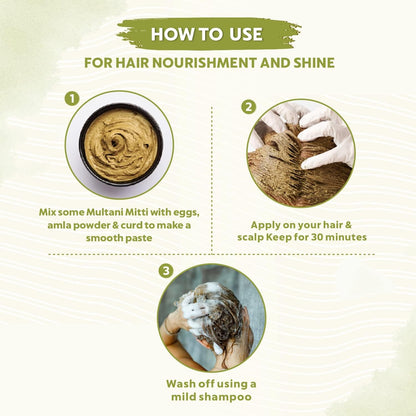 NatureVit Multani Mitti Powder For Face | Skin And Hair | Fuller's Earth | Bentonite Clay | 100% Pure & Naturally | Skin Face Clays