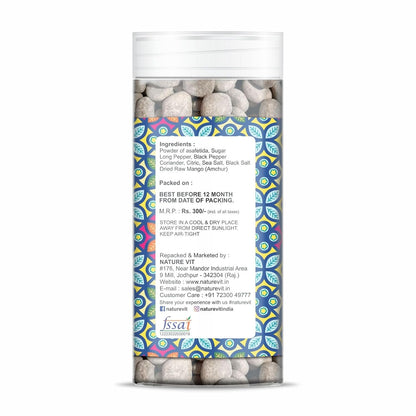 NatureVit Hing Peda - Heeng Digestive Peda Mouth Freshener with Asafoetida & Spices – Sweet-Salty Pachak Delight for After Meals
