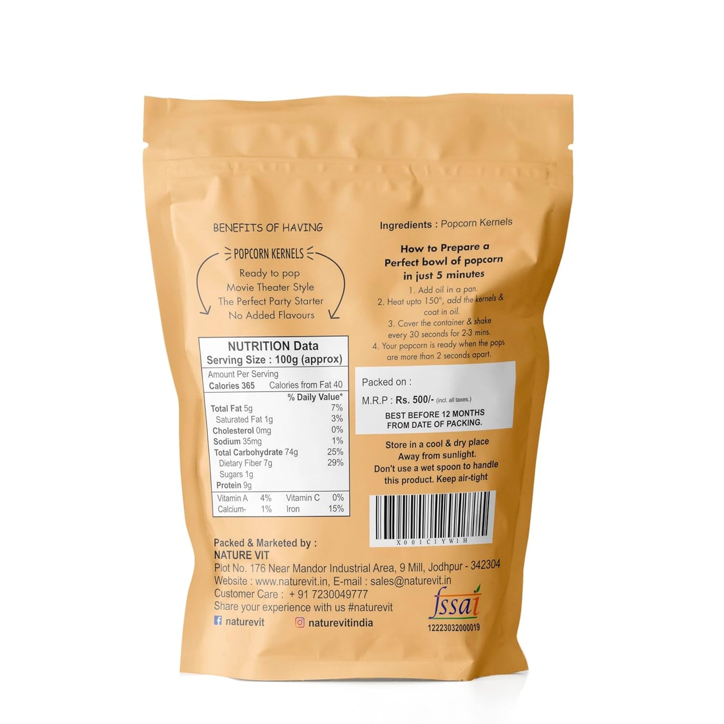 NatureVit Popcorn Kernels