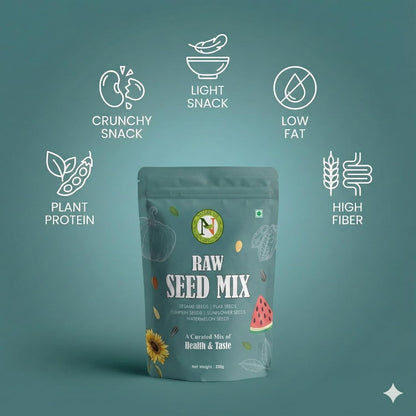NatureVit 5-in-1 Raw Mix Seeds  – Healthy Vegan Superfood Snack