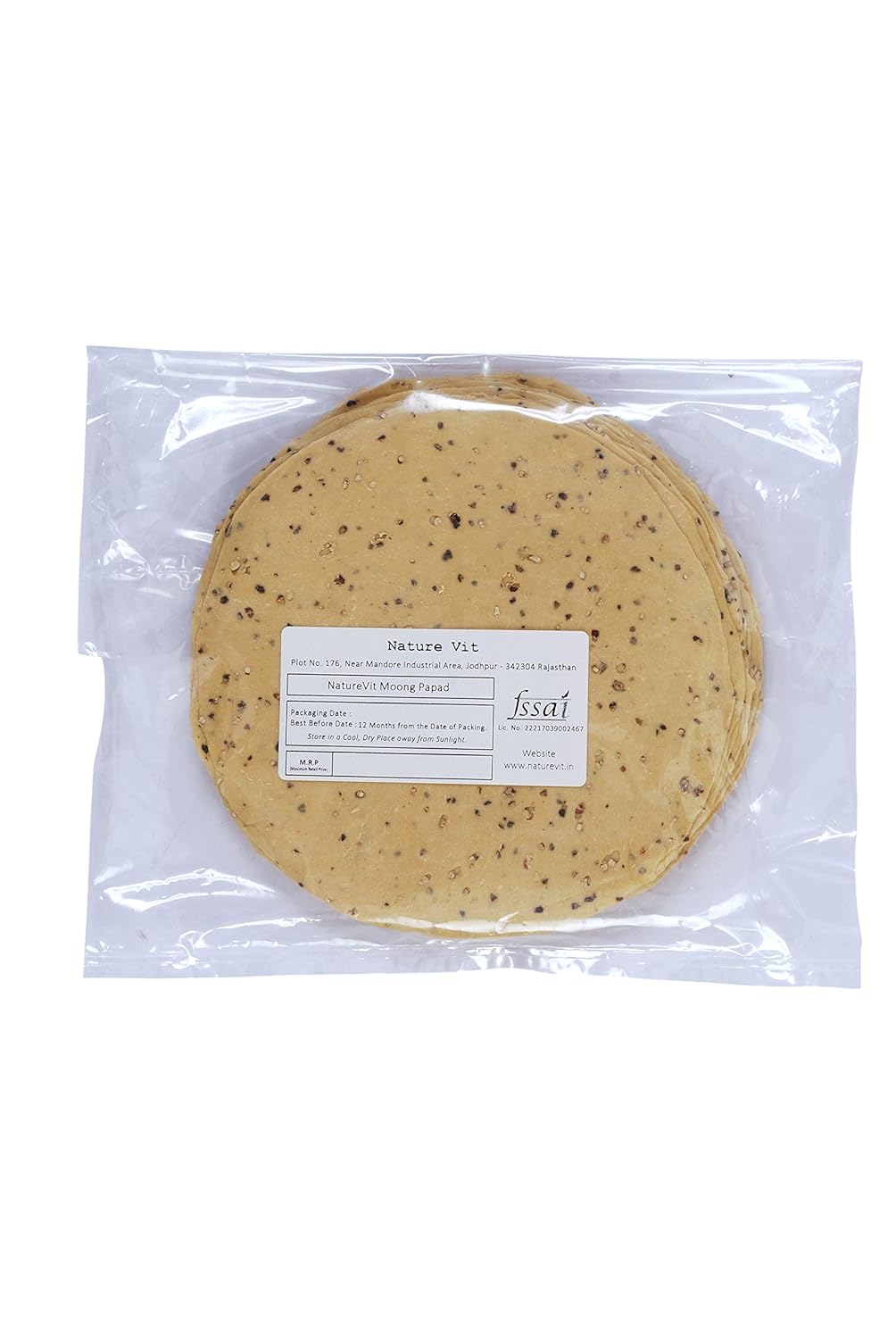 Nature Vit Handmade Moong Papads – Medium Spicy Rajasthani Flavor