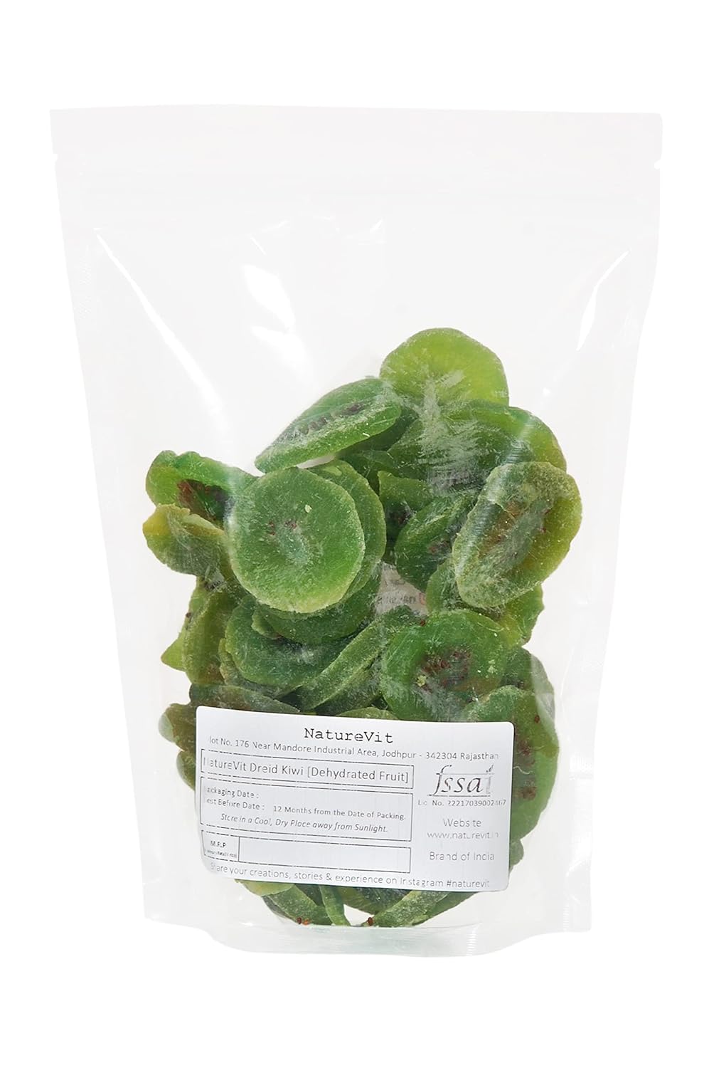 NatureVit Dried Kiwi Fruit Slices  – Gluten-Free & Vegan Snack
