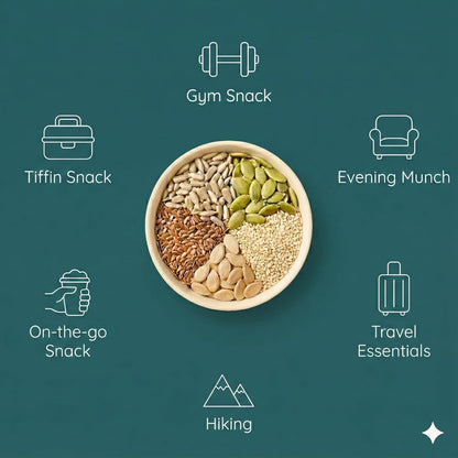 NatureVit 5-in-1 Raw Mix Seeds  – Healthy Vegan Superfood Snack