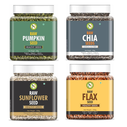 NatureVit Raw Healthy Seeds for Eating Combo, 1 Kg