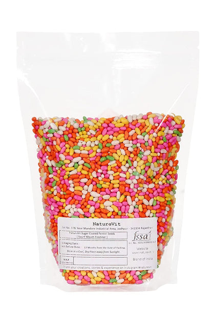 NatureVit Colourful Sugar Coated Saunf – Fennel Seeds Mouth Freshener
