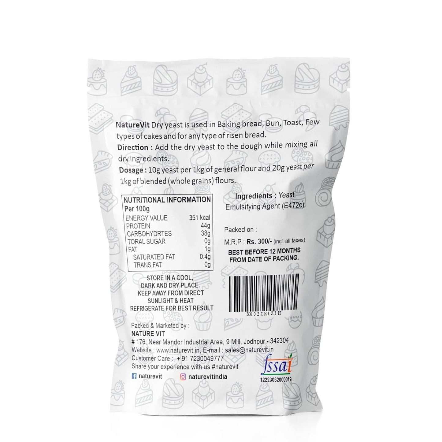 NatureVit Instant Dry Yeast Powder
