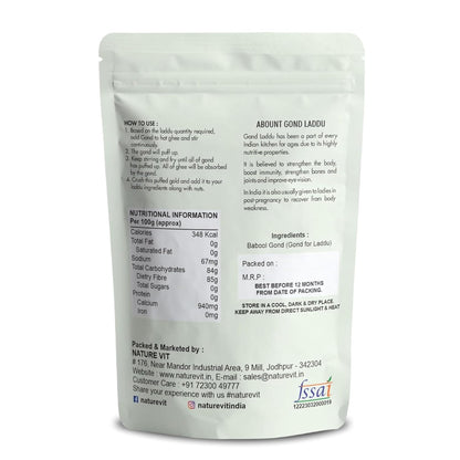 NatureVit Babool Gond – Authentic Edible Gum for Ladoo & Sweets